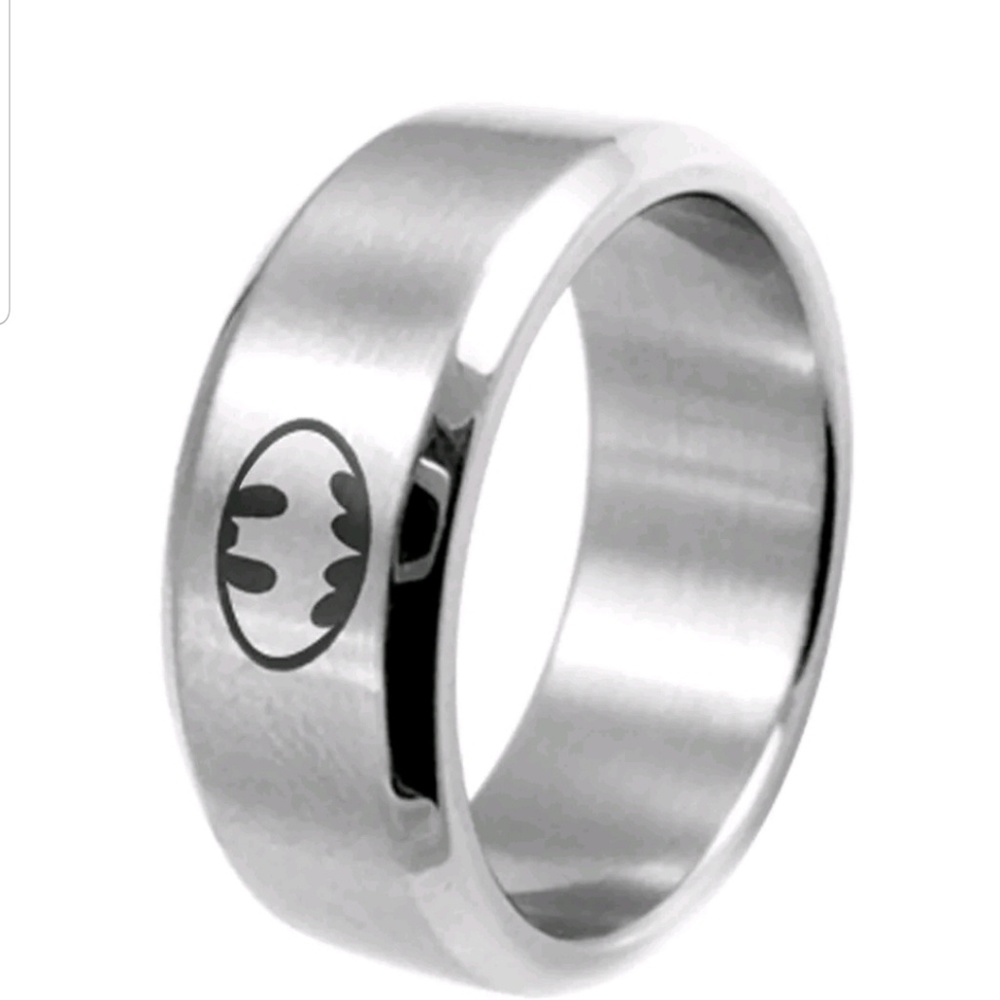 Men's Batman Logo Ring Wedding Band